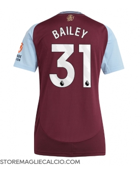 Aston Villa Leon Bailey #31 Maglia Gara Casa Repliche 2024-25 Donna Maniche Corte